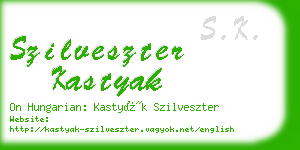 szilveszter kastyak business card